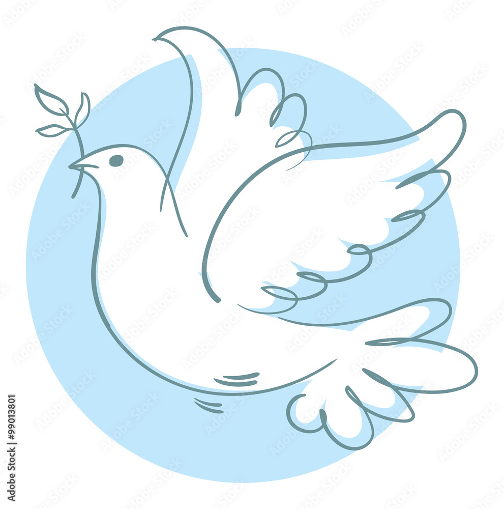 Obraz premium Peace dove with olive branch