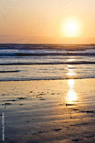 sunset over the pacific ocean from washington state