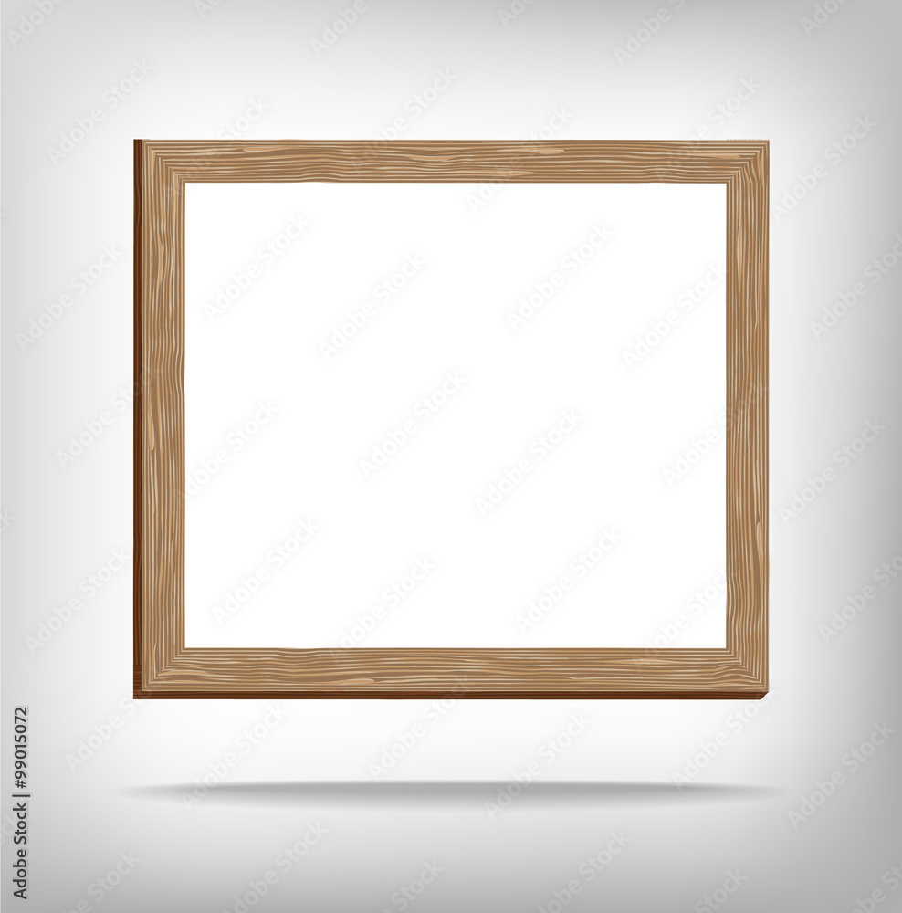 White board with wooden frame on white background White board with wooden frame on white background