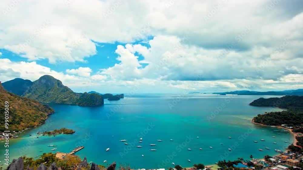 El Nido lagoon at day time. Timelapse. reprocessed 4K version. El Nido lagoon at day time. Timelapse. reprocessed 4K version.