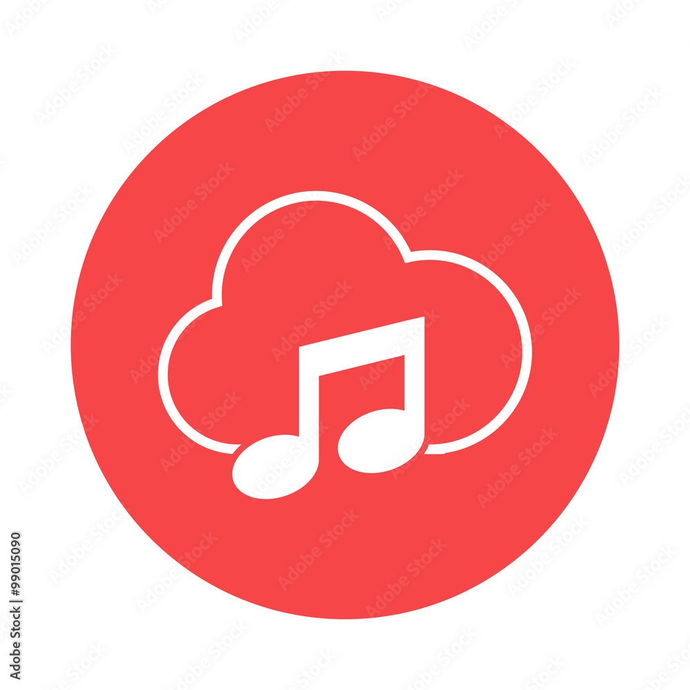 Music cloud icon Music cloud icon