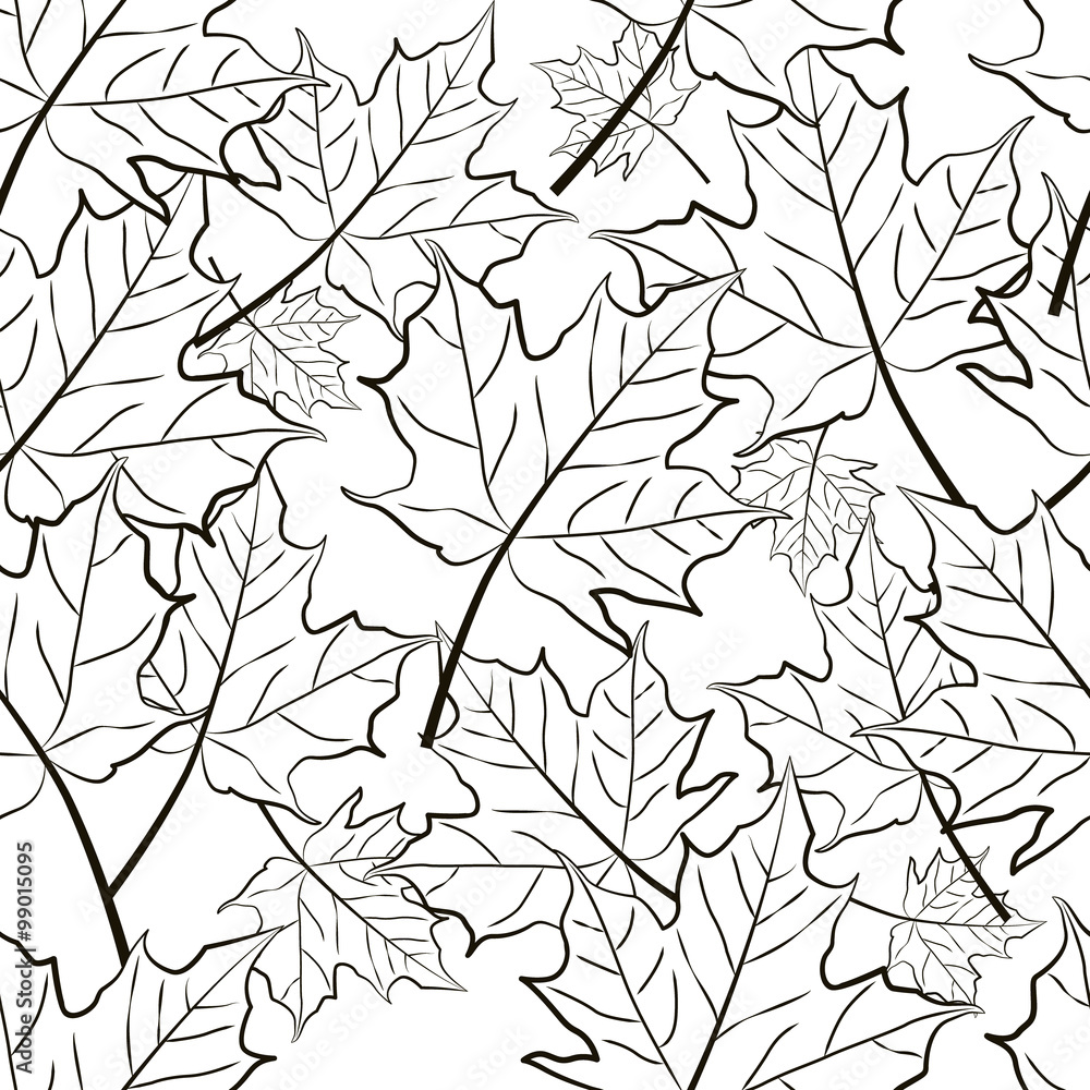 Seamless vector of Leaves design 
