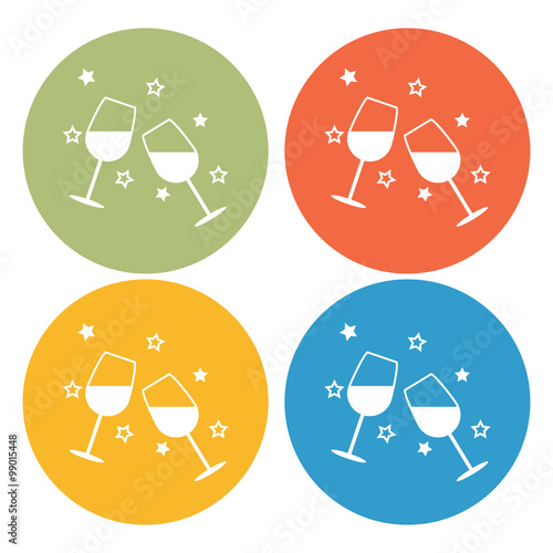 Wine in the glass icon