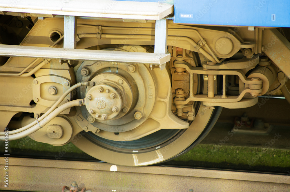 Fototapeta premium train wheel detail