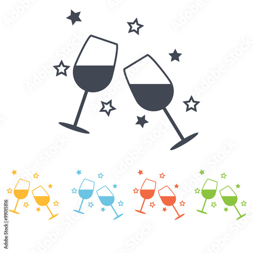 Wine in the glass icon