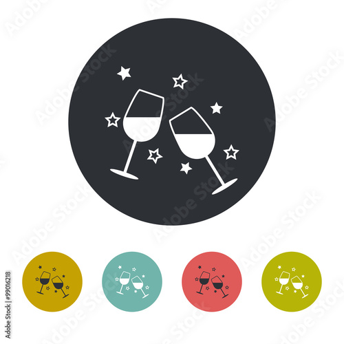Wine in the glass icon