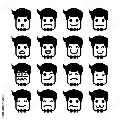 Vector icons of emotion face