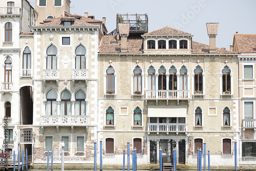 View of different palaces along the Grand Canal in Venice, Italy