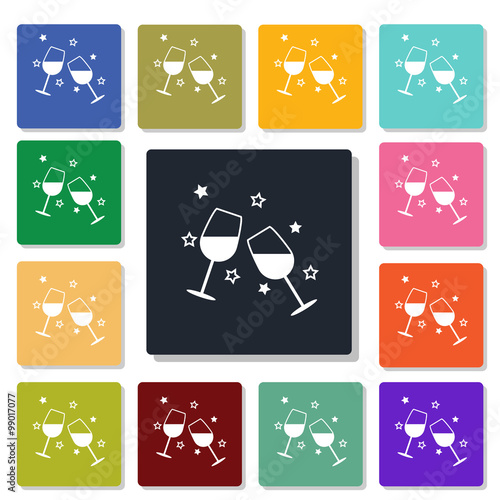 Wine in the glass icon