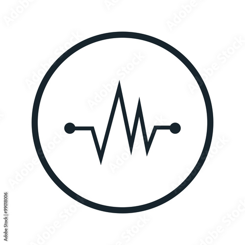 Music cardiogram icon
