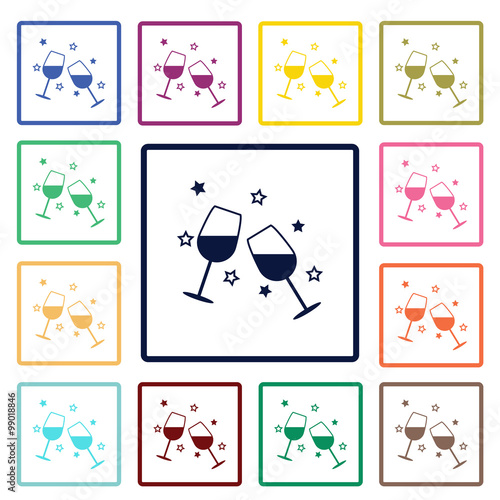 Wine in the glass icon