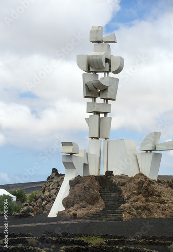   The Monumento al Campesino in Mozaga erected by the artist Cesar Manrique in the year 1986 is a memorial in honour of the hard working peasant farmers of Lanzarote photo