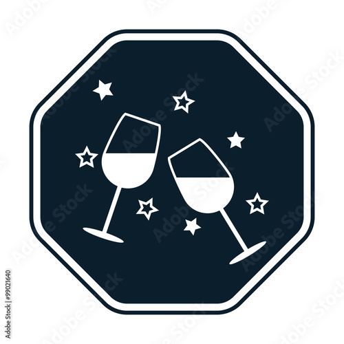 Wine in the glass icon