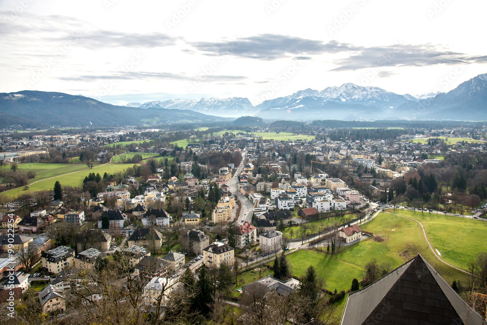 view of Salzburg from the Hohensalzburg