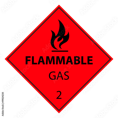 flammable gas 2 - Gefahrenschild