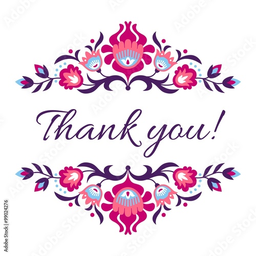 Thank you - folk card