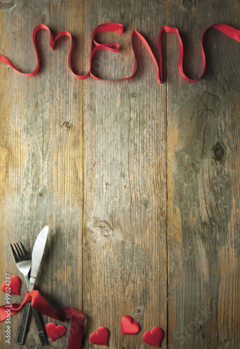 Valentines menu background