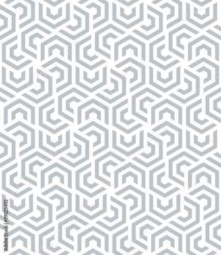 Vector seamless template. Modern geometric background. Repeating pattern of hexagons.