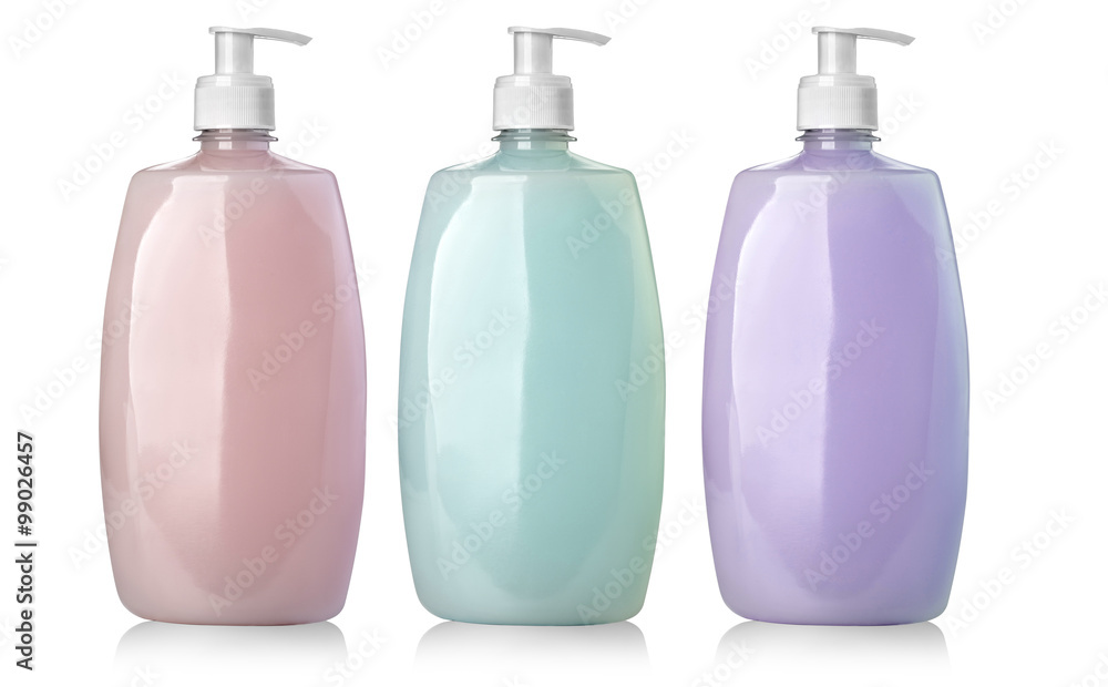 Three bottles on white Three bottles on white