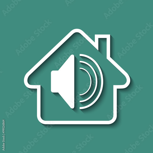 Logo maison et alarme.