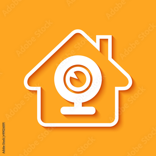 Logo maison et caméra.