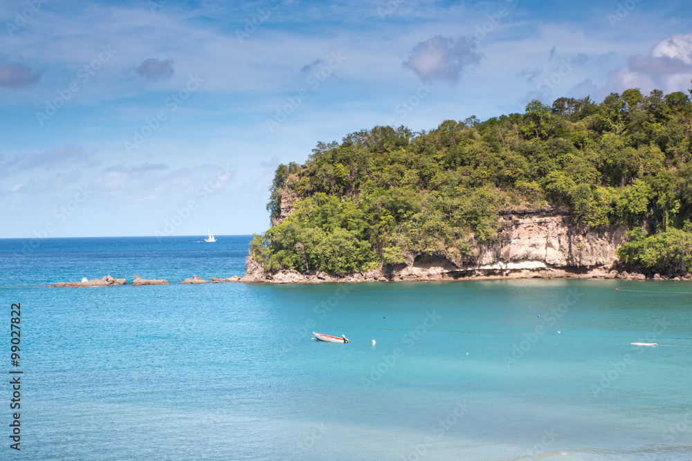 Fototapeta premium Sainte Lucie : eaux turquoises
