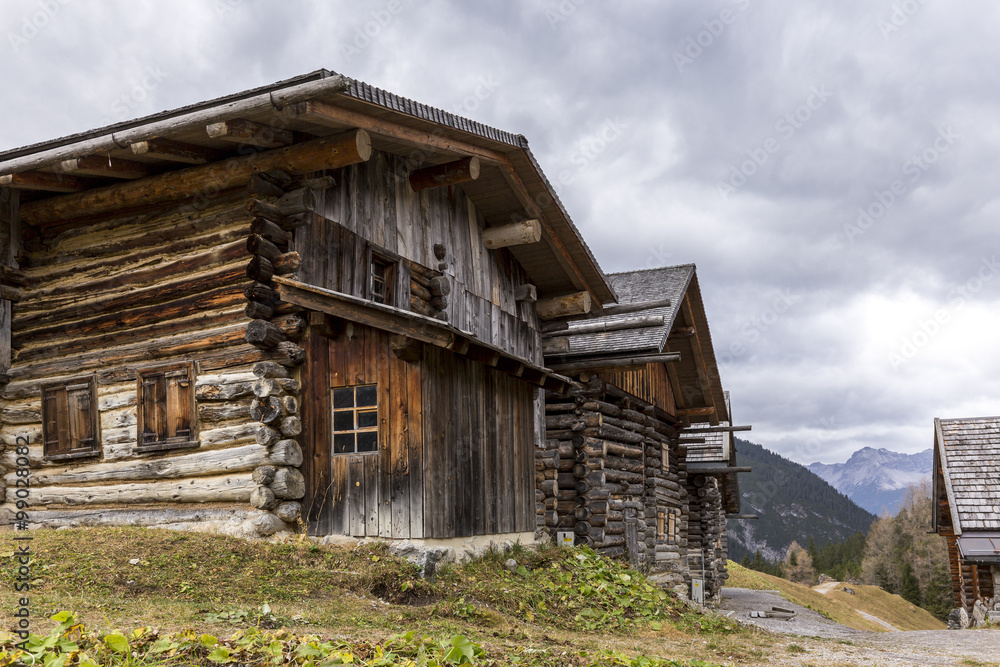 Bergdorf, Pfafflar, Hahntennjoch im Herbst, Tirol, Österreich Bergdorf, Pfafflar, Hahntennjoch im Herbst, Tirol, Österreich