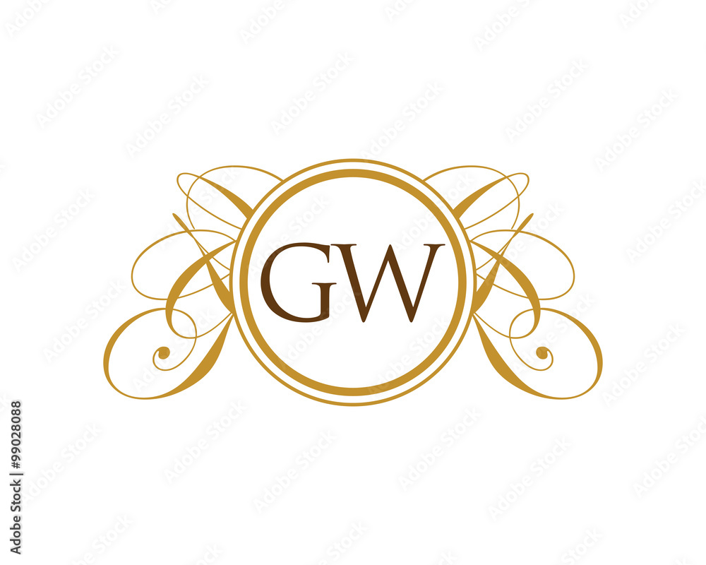 Obraz premium GW Luxury Ornament Initial Logo