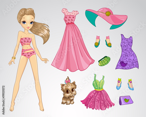 Paper Style Pink Blonde Doll