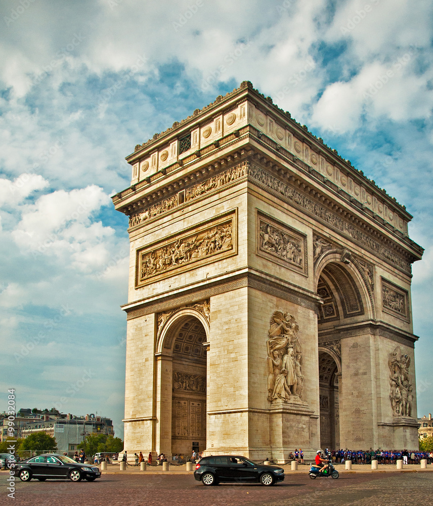 Arc de triomphe in Paris - France
