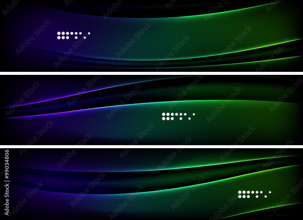 Set of banner, header backgrounds with place for your message Set of banner, header backgrounds with place for your message