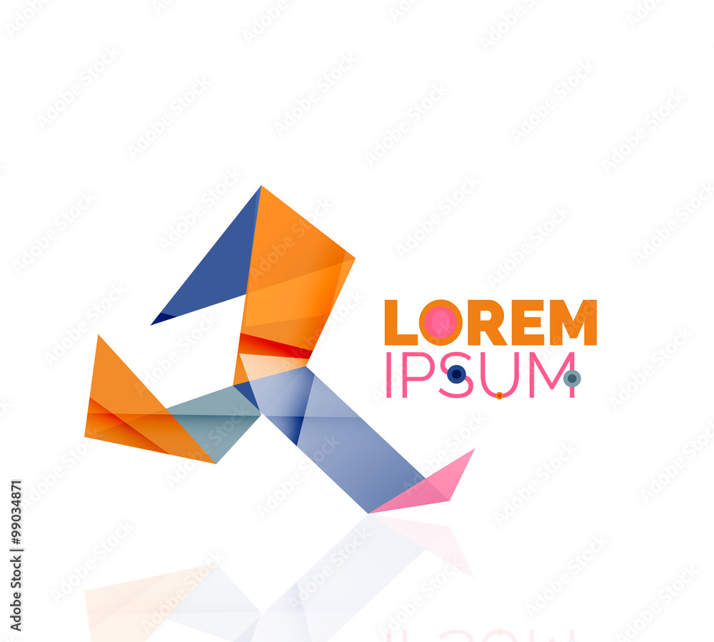 Logo, abstract geometric business icon Logo, abstract geometric business icon