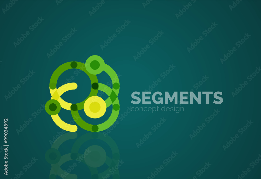 Fototapeta premium Vector outline minimal abstract geometric logo