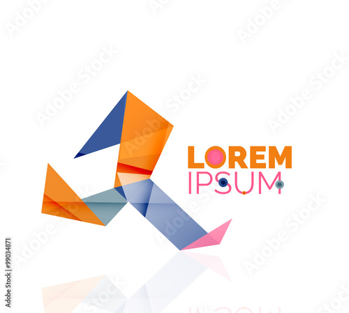 Logo, abstract geometric business icon