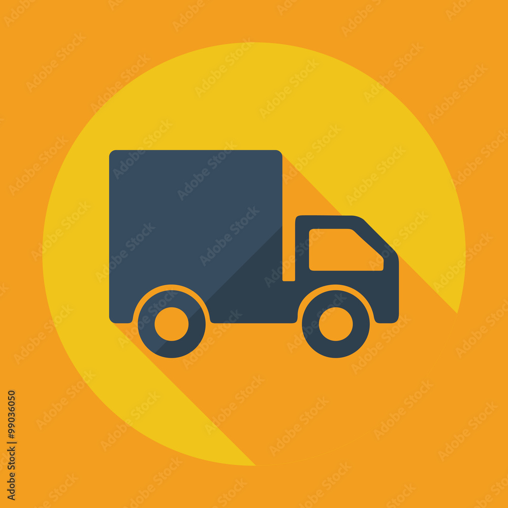Flat modern design with shadow icon car Flat modern design with shadow icon car