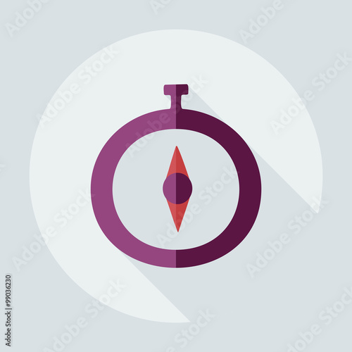 Flat modern design with shadow icons compass