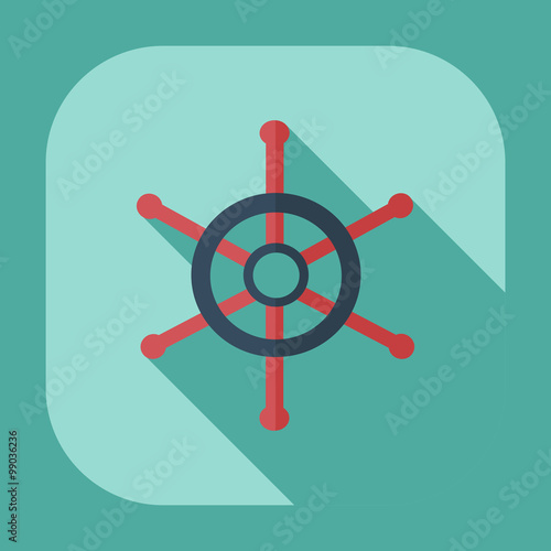 Flat modern design with shadow icons wheel