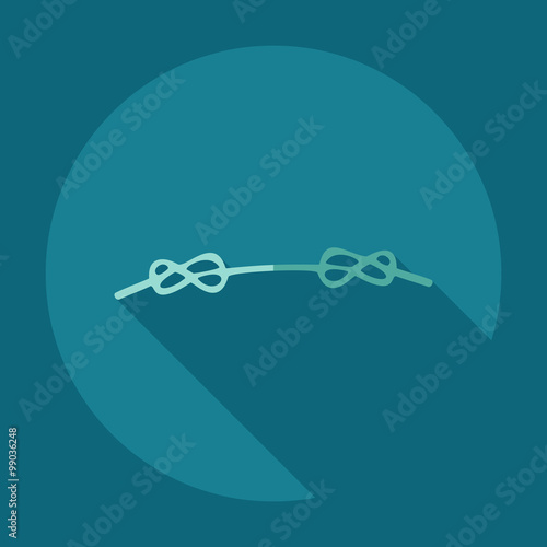 Flat modern design with shadow icons marine rope