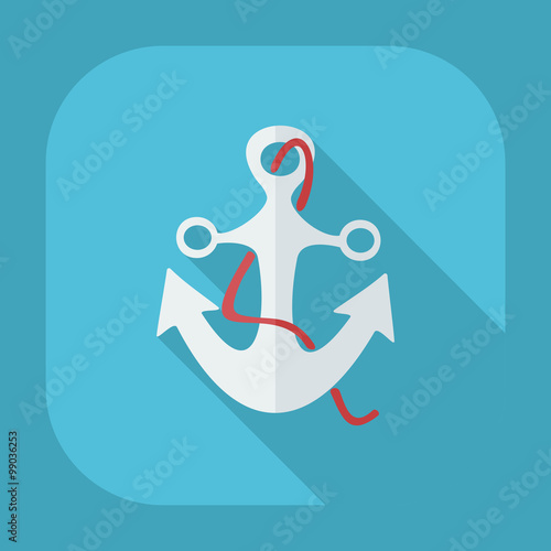 Flat modern design with shadow icons anchor