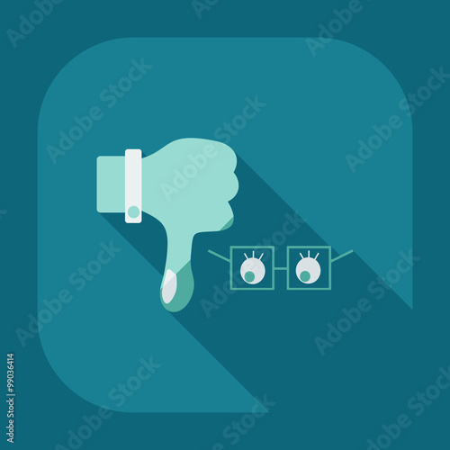 Flat modern design with shadow icon optics