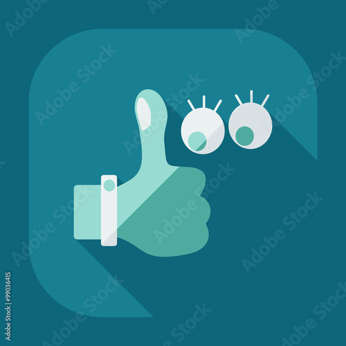 Flat modern design with shadow icon optics
