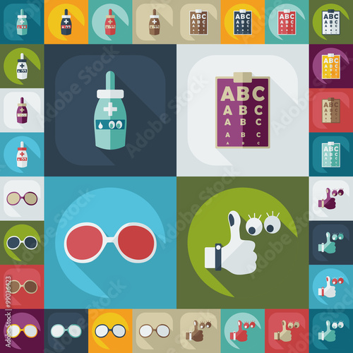 Flat modern design with shadow icon optics