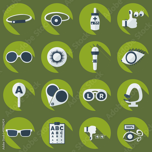 Flat modern design with shadow icon optics