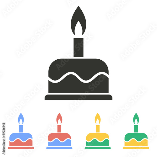 Cake - vector icon.