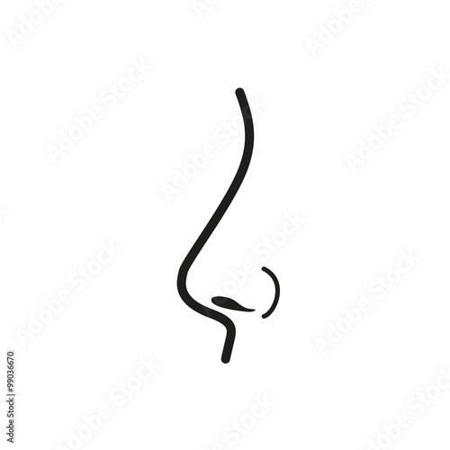Nose  - vector icon.