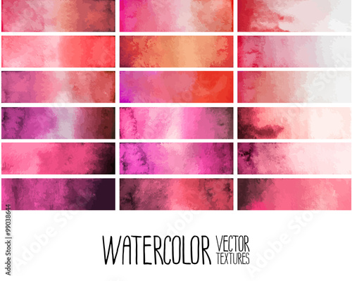 Red watercolor gradient rectangles