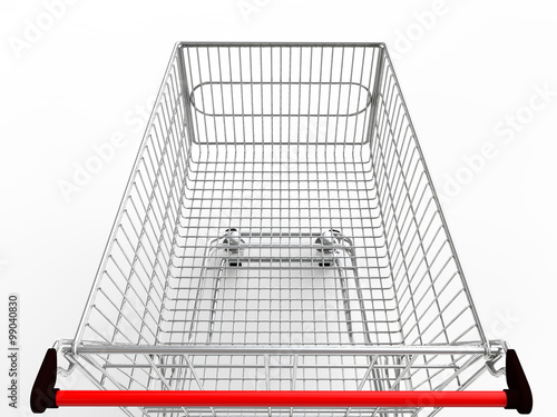 3d empty shopping cart