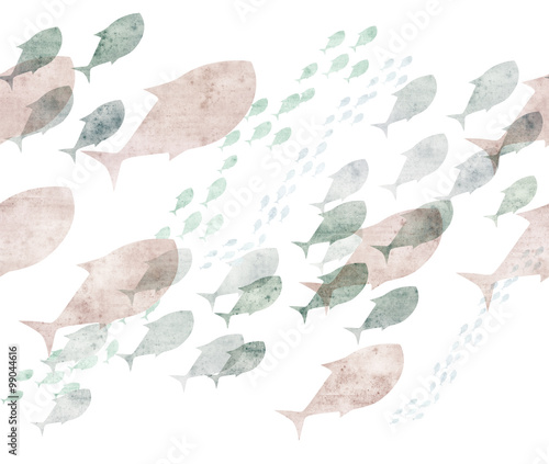 Photography repeatable fish border