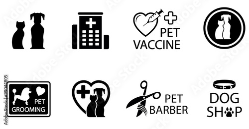 concept veterinary icons