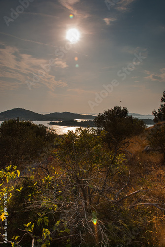 Sunset over Kornati Islands photo